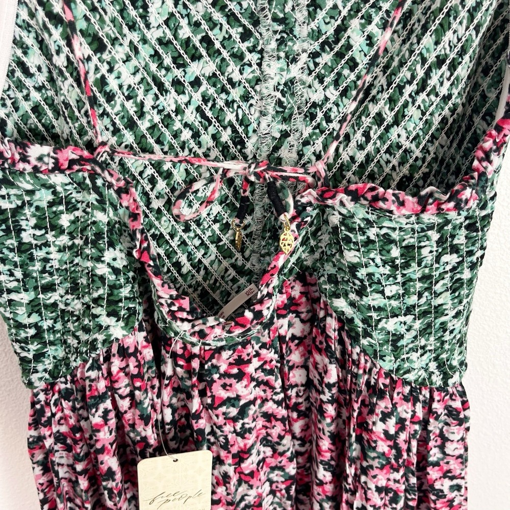 Free People XS One I Love Midi Dress Classic Combo Boho Summer Princess NWT - Picture 7 of 13